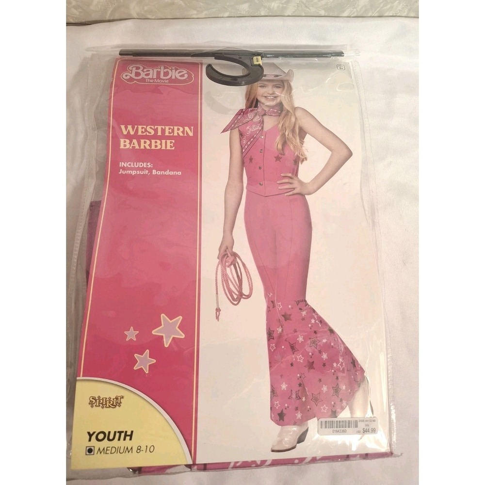 Spirit Western Barbie Youth Medium 8-10 Jumpsuit Bandana Pink Worn Once
